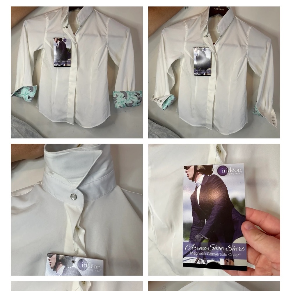 Irideon Show Shirt with magnetic collar closure
Size 12 girls
Silver Fox design